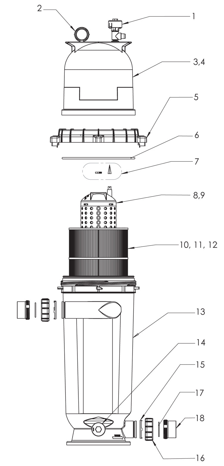 Pentair Clean & Clear RP Cartridge Filter | 150 Sq. Ft. | EC-160355