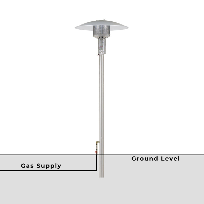 Patio Comfort Stainless Steel Natural Gas Permanent Post Heater  - NPC05 SSPP