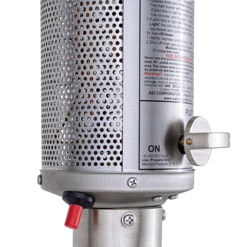 Patio Comfort Stainless Steel Propane Patio Heater (with push button ignition)  - PC02SS