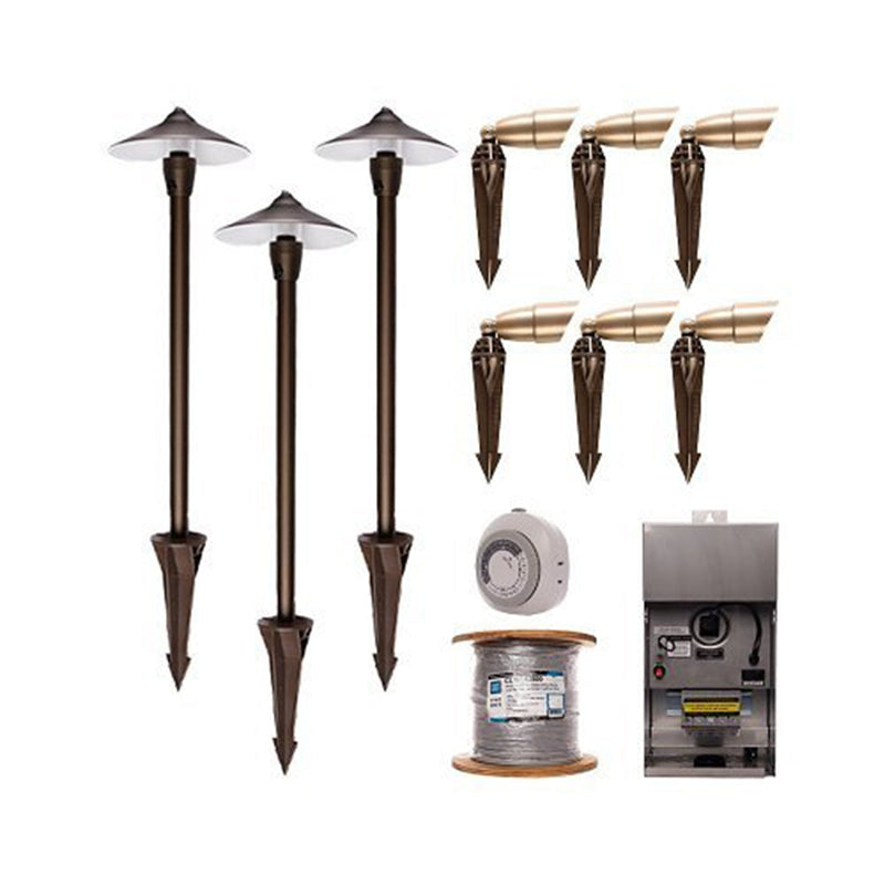 CAST Brass Economy Grade Fixtures Large Value Kit, (3) SAL100, (6) SBL10, (3) SALSTEM18, (3) SLBP250L, (1) CLW142250, (6) SLMR164W27, (1) CJ150SSMT, (1) CTPC, (1) CTTC, (2) C61335 | CLVK1ADI