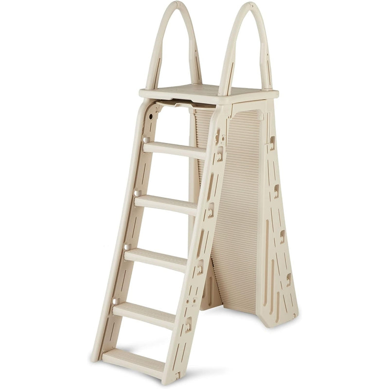 Confer Plastics A-Frame 7200 Above Ground Adjustable Swimming Pool Roll-Guard Safety Ladder | 7200