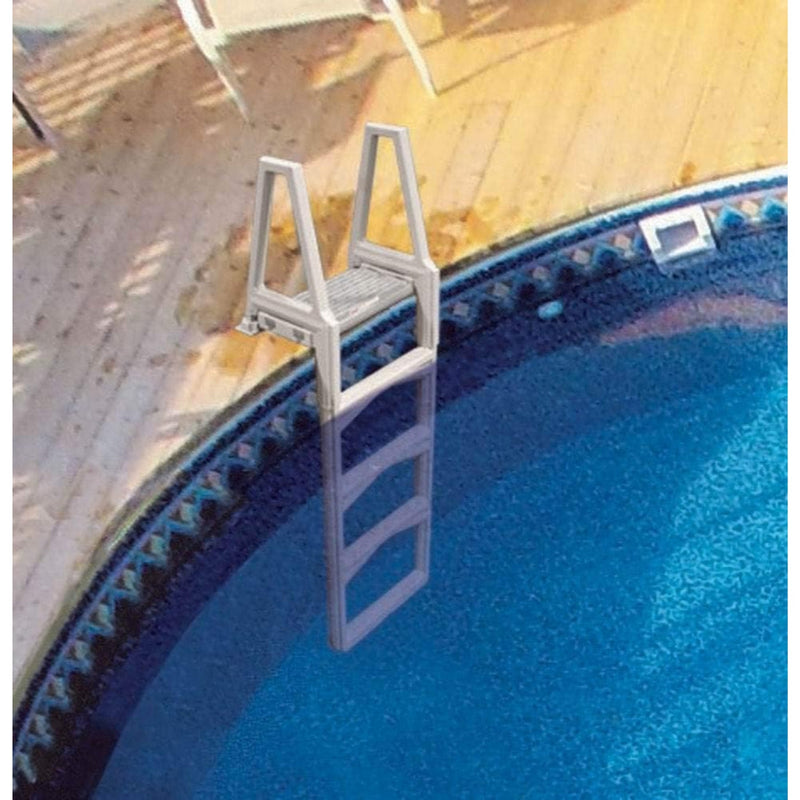 Confer Plastics Sturdy 46 to 56 Inch Adjustable Above Ground Swimming Swimming Pool Ladder | 63552X