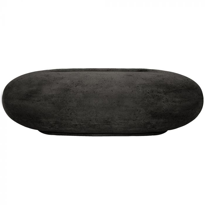 Prism Hardscapes Pebble 56-Inch Concrete Oval Concrete Outdoor Fire Pit Bowl