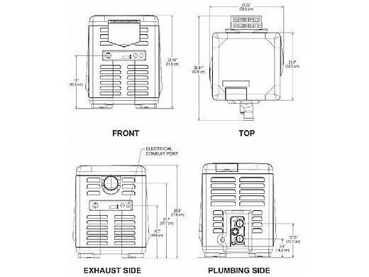 Pentair MasterTemp Low NOx Pool Heater - Electronic Ignition - Natural Gas - 400000 BTU | EC-462028