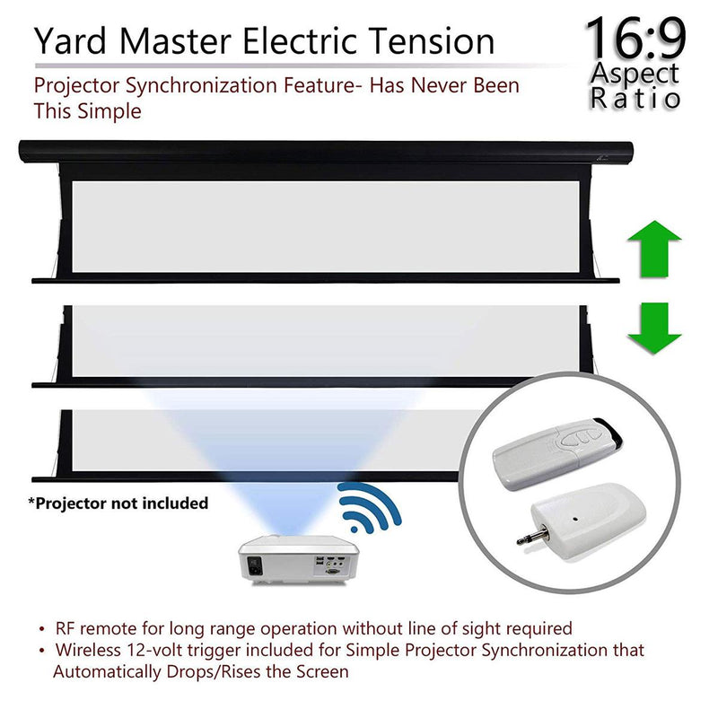 Elite Screens Yard Master Tension Series WraithVeil Dual 150" 16:9 Electric Motorized Outdoor Front/Rear Projection Movie Screen | OMS150HT-ELECTRODUAL