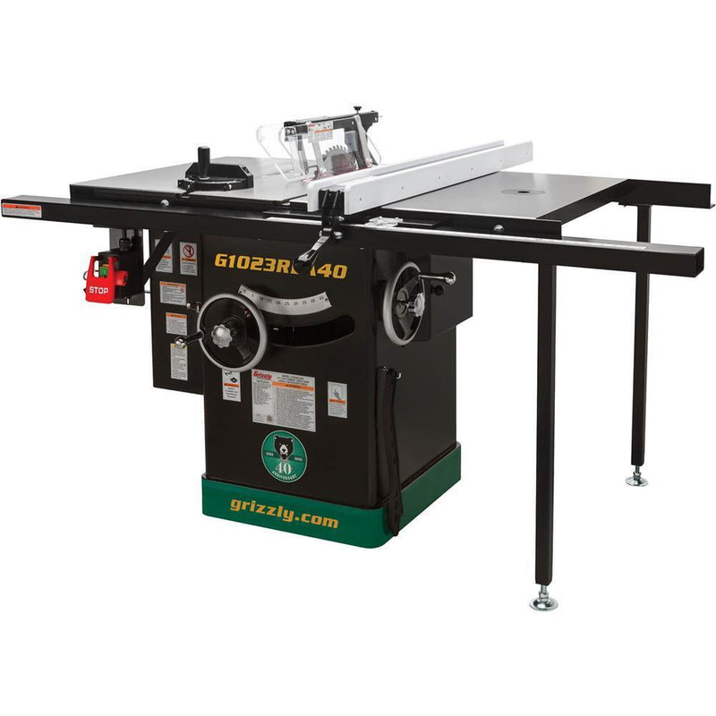 Grizzly 10" 240V Cabinet Table Saw - 40th Anniversary Edition - G1023RLA40