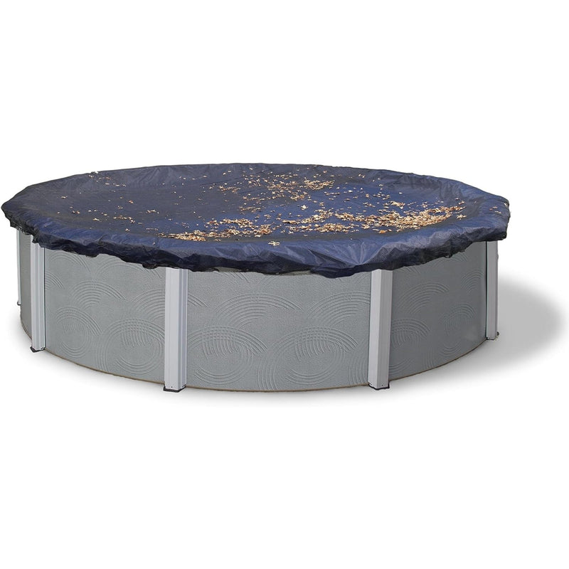 GLI 18-Foot Round Leaf Net Winter Above Ground Swimming Pool Cover | 45-0018RD-LNT-3-BX