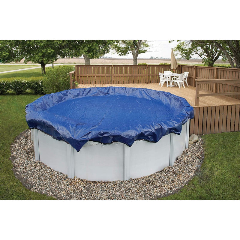 GLI 18 X 34-Feet Oval Classic Solid Above Ground Swimming Pool Cover With 3-Feet Overlap | 45-1834OV-CLA-3-BX