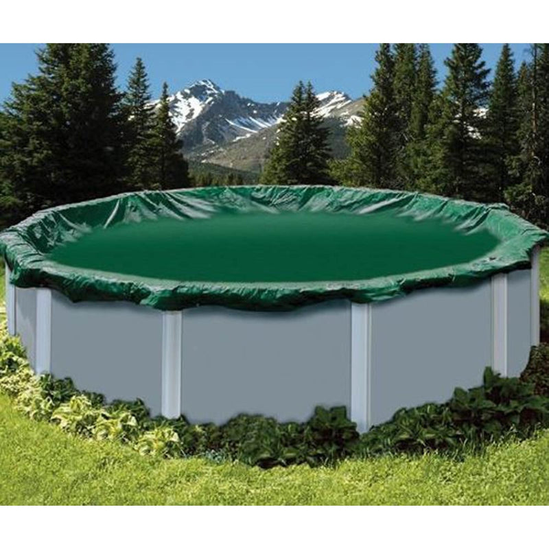 GLI 28-Foot Round Estate Solid Above Ground Winter Cover With 3' Overlap | 45-0028RD-EST-3-BX