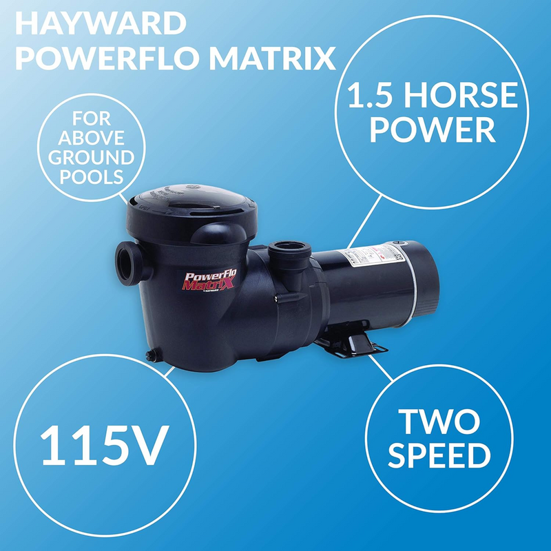 Hayward 1.5 HP PowerFlo Matrix® 2-Speed Switch Pool Pump | W3SP15932S