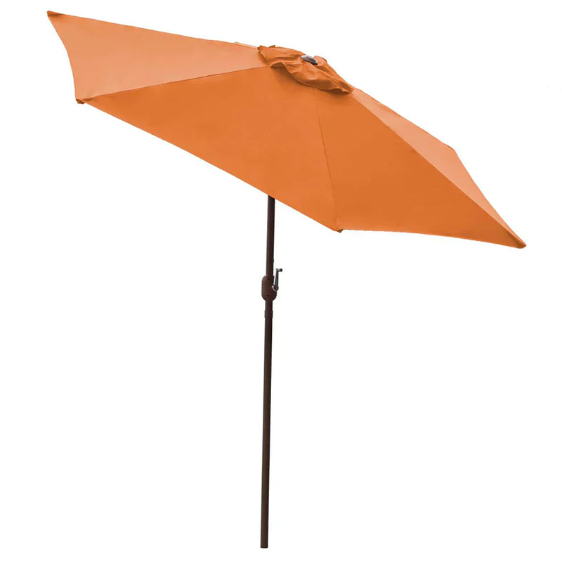 Panama Jack 9ft Diameter Aluminum Crank Umbrella Orange Fabric | PJO-6001-ORG