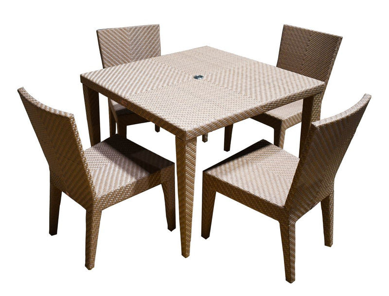 Panama Jack Austin Collection 5 Piece Side Chair Dining Set | PJO-3801-NAT-5DS