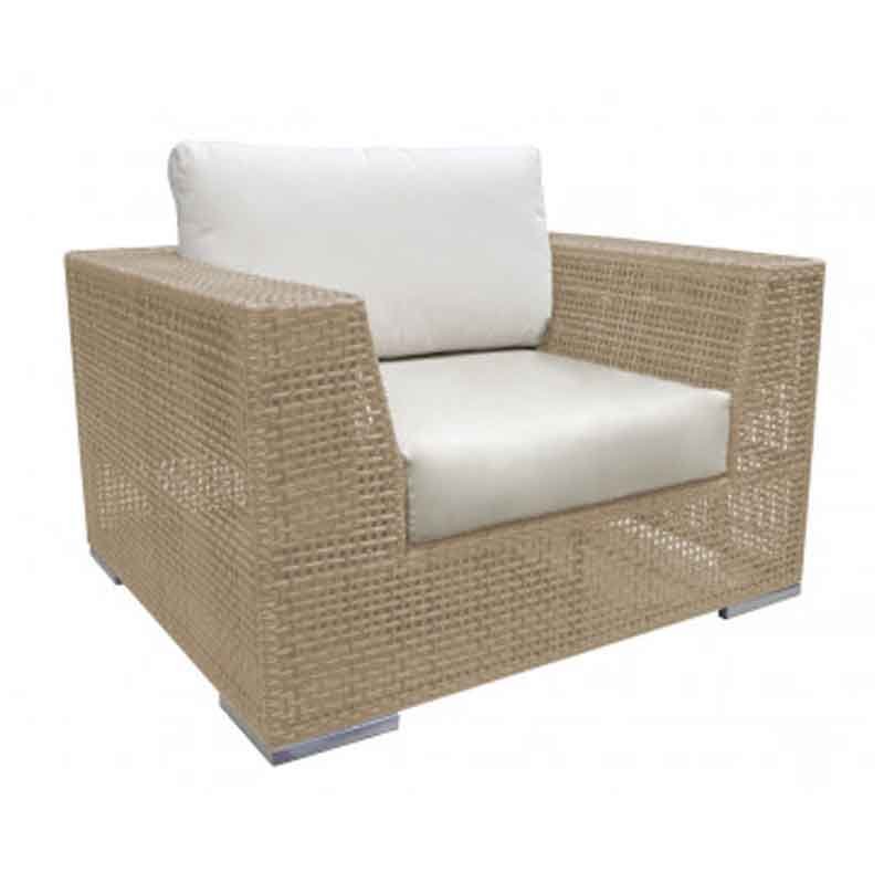 Panama Jack Austin Collection Lounge Chair with Outdoor Off-White Fabric | PJO-3801-NAT-LC