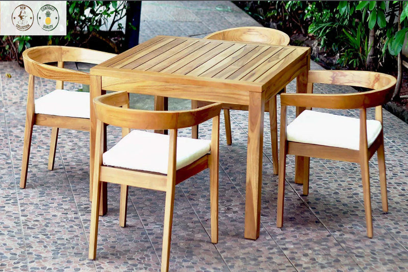 Panama Jack Bali Teak Collection Square Table 40 x 40 x 29.5 | PJO-3601-NAT-SQ