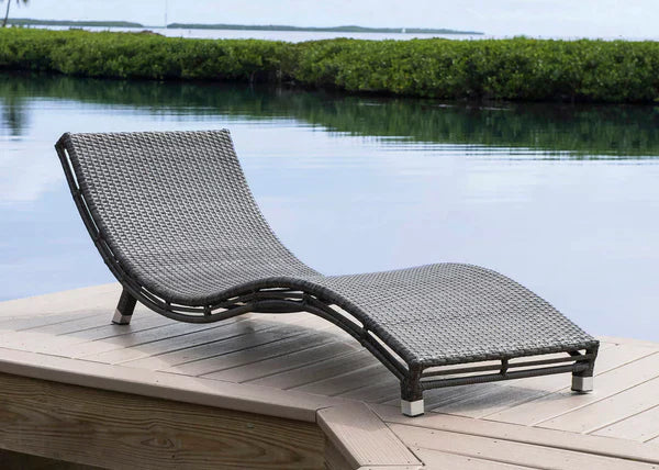 Panama Jack Graphite Collection Curve Chaise Lounge  | PJO-1601-GRY-CC