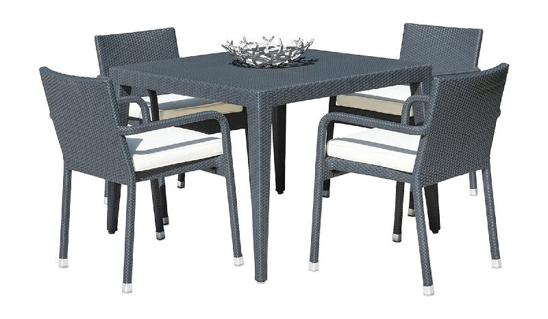 Panama Jack Onyx Collection 5 Piece Side Chair Dining Set | PJO-1901-BLK-5DA