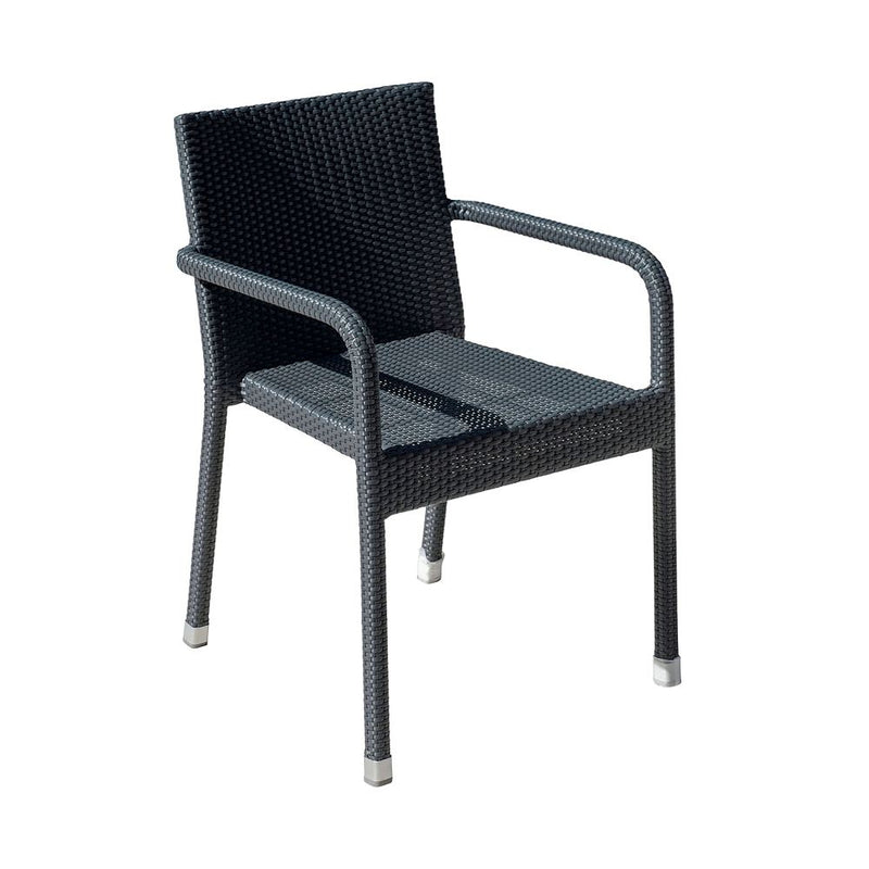 Panama Jack Onyx Collection Stackable Arm Chair | PJO-1901-BLK-AC