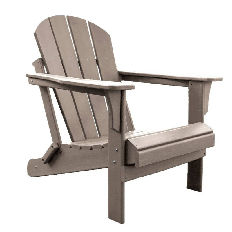 Panama Jack Polyresin Taupe Folding Adirondack Chair | PJO-4001-TAUPE