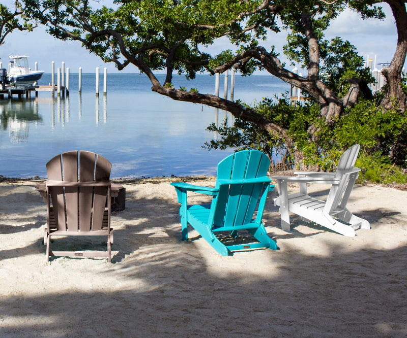 Panama Jack Polyresin Teal Folding Adirondack Chair | PJO-4001-TEAL