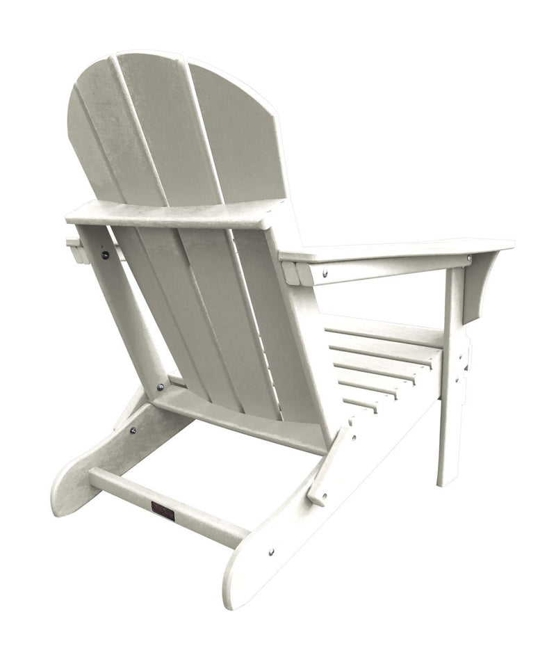 Panama Jack Polyresin White Folding Adirondack Chair | PJO-4001-WHTE