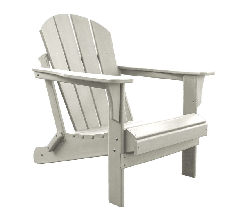 Panama Jack Polyresin White Folding Adirondack Chair | PJO-4001-WHTE