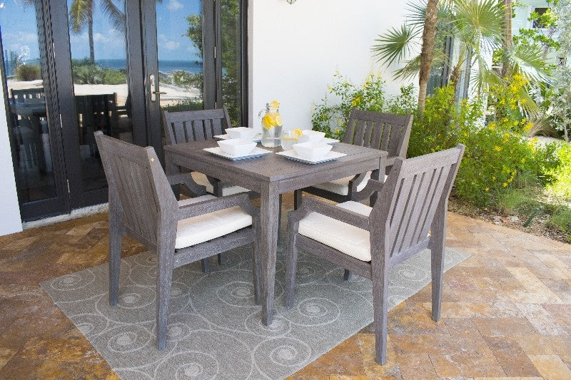 Panama Jack Poolside Collection 5 Piece Side Chair Dining Set | PJO-2701-GRY-5DA