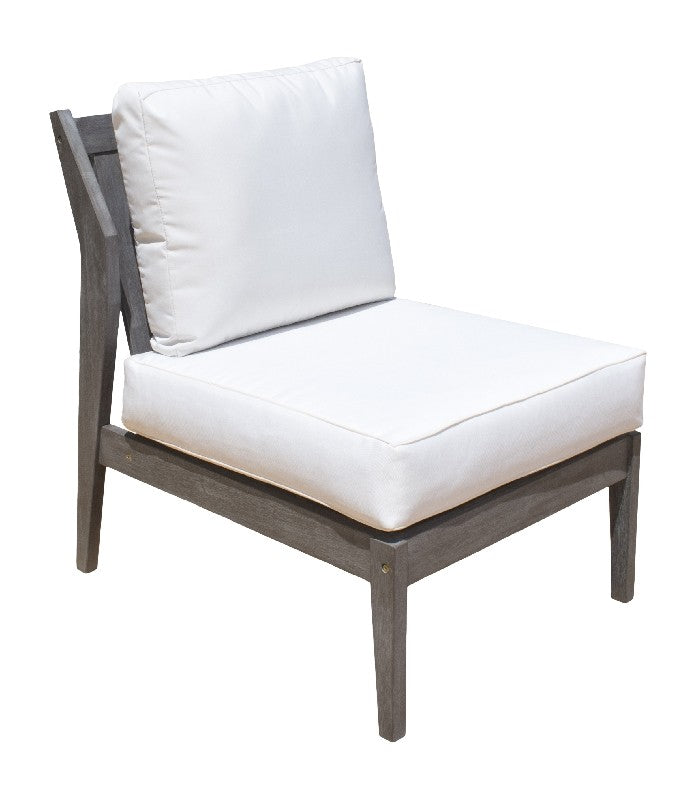 Panama Jack Poolside Collection Armless Chair with Outdoor Off-White Fabric  | PJO-2701-GRY-A