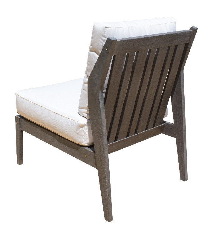 Panama Jack Poolside Collection Armless Chair with Outdoor Off-White Fabric  | PJO-2701-GRY-A