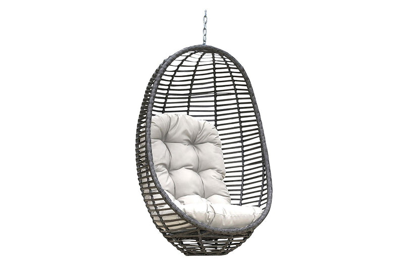 Panama Jack Graphite Woven Hanging Chair with Cushion PJO-1601-GRY-HC