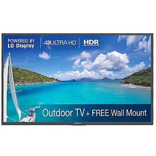 Peerless-AV 75" Neptune Partial Sun Series 4K HDR Outdoor Smart TV and Outdoor Tilting Wall Mount | NT753