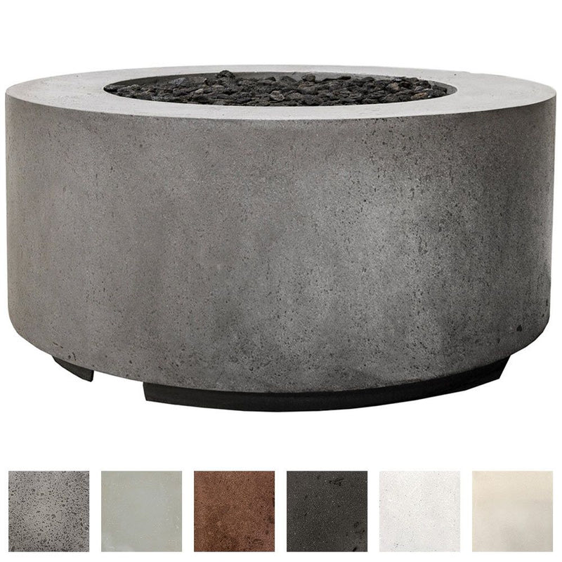 Prism Hardscapes Cilindro 36-Inch Concrete Round Outdoor Fire Pit Bowl