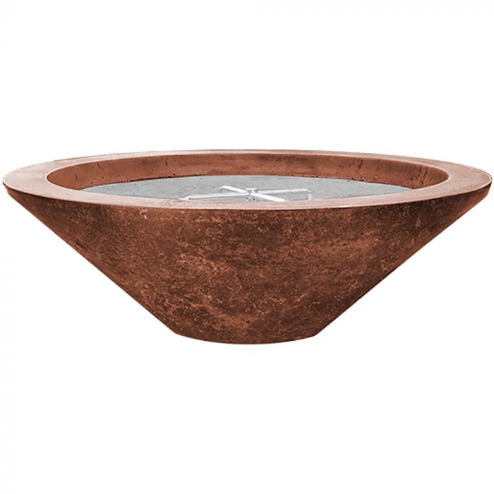 Prism Hardscapes Embarcadero 48-Inch Concrete Round Outdoor Fire Pit Bowl