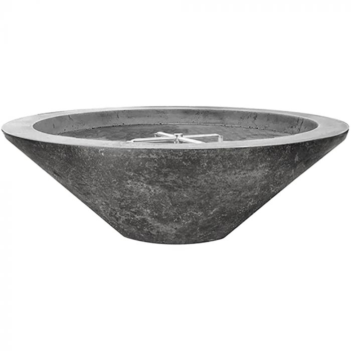 Prism Hardscapes Embarcadero 48-Inch Concrete Round Outdoor Fire Pit Bowl