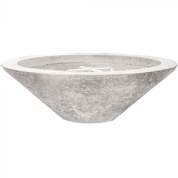 Prism Hardscapes Embarcadero 48-Inch Concrete Round Outdoor Fire Pit Bowl