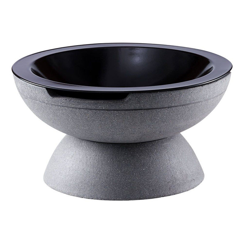 Prism Hardscapes Falo 21-Inch Concrete Round Wood Burning Outdoor Fire Pit Bowl Pebble Beach