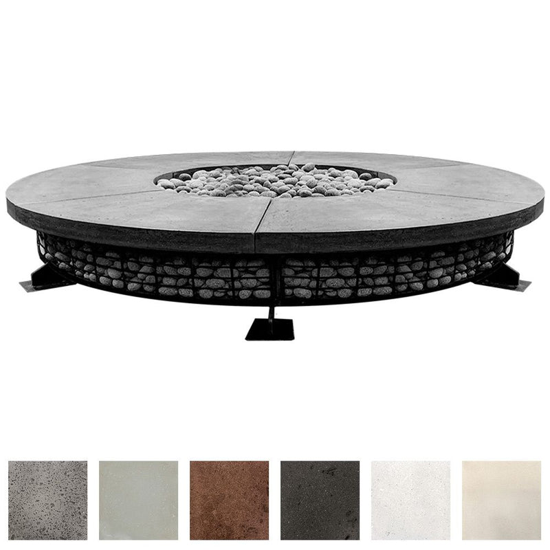 Prism Hardscapes Fuego 89-Inch Fire Pit Table Concrete