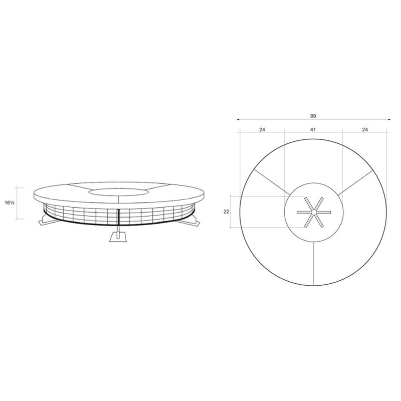 Prism Hardscapes Fuego 89-Inch Fire Pit Table Concrete