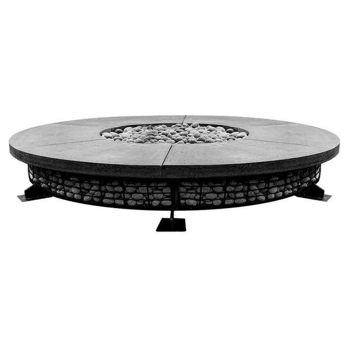 Prism Hardscapes Fuego 89-Inch Fire Pit Table Concrete