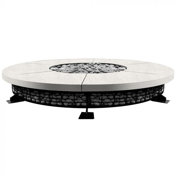 Prism Hardscapes Fuego 89-Inch Fire Pit Table Concrete