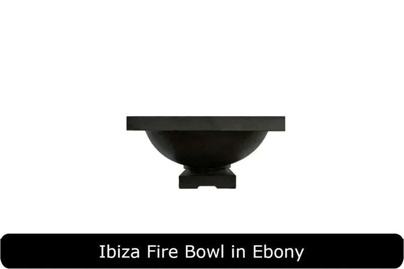 Prism Hardscapes Ibiza 29-Inch Concrete Round Outdoor Fire Pit & Water Bowl - Match Lit