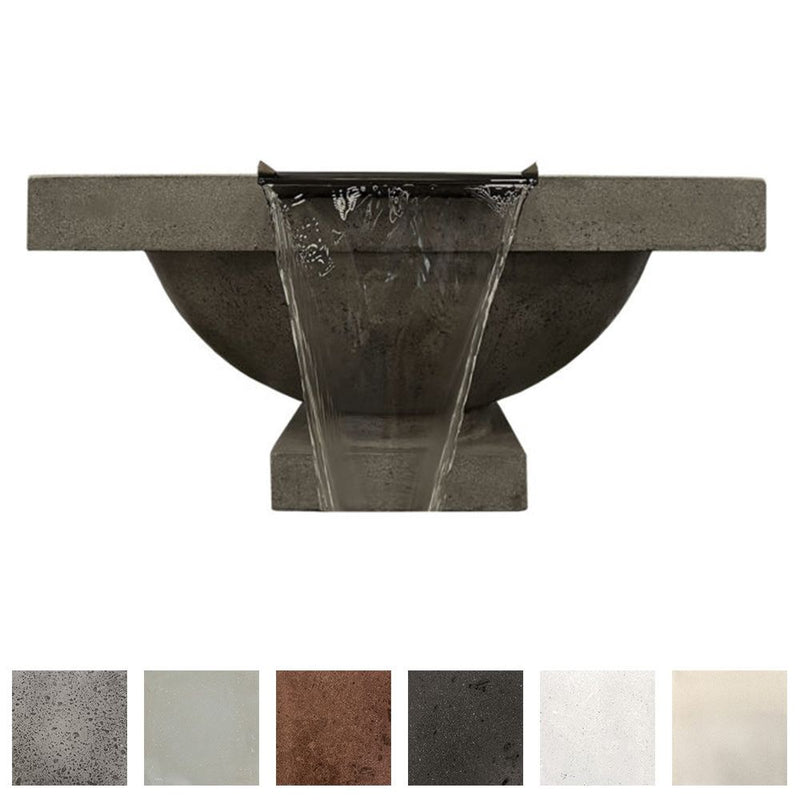 Prism Hardscapes Ibiza 31-Inch Concrete Round Outdoor Fire Pit & Water Bowl