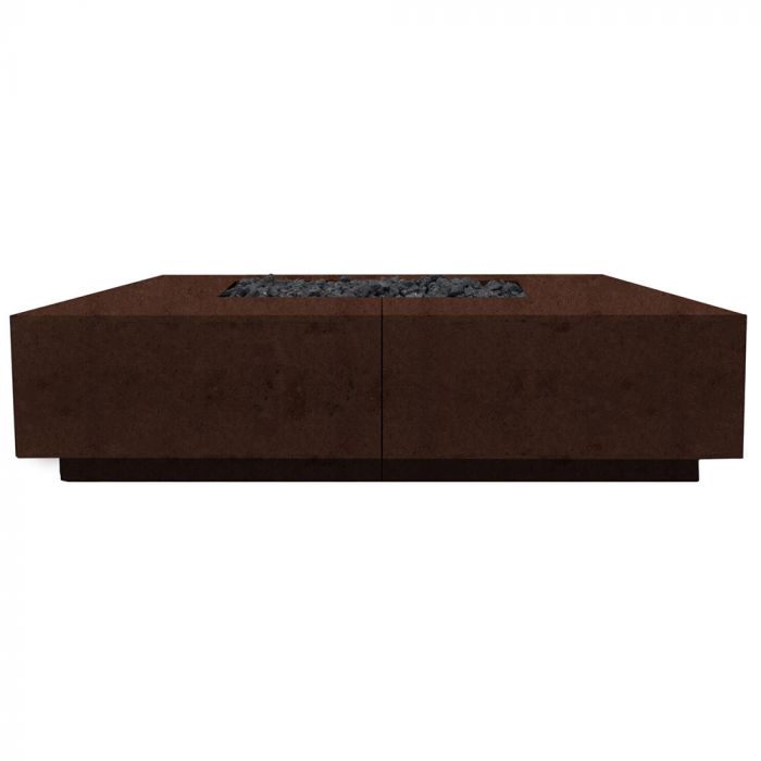 Prism Hardscapes Largo 72-Inch Concrete Square Outdoor Fire Pit Table