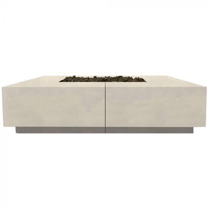 Prism Hardscapes Largo 72-Inch Concrete Square Outdoor Fire Pit Table