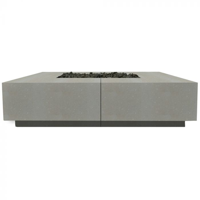 Prism Hardscapes Largo 72-Inch Concrete Square Outdoor Fire Pit Table