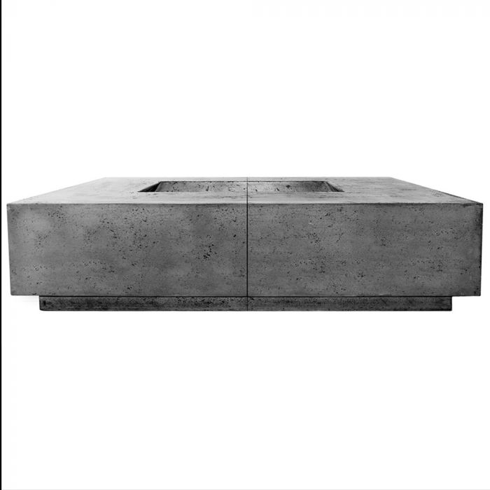 Prism Hardscapes Largo 72-Inch Concrete Square Outdoor Fire Pit Table