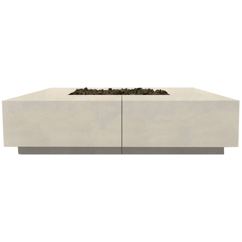 Prism Hardscapes Largo 96-Inch Concrete Square Outdoor Fire Pit Table