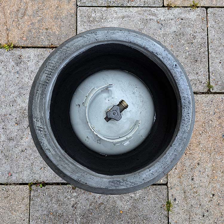 Prism Hardscapes MOD 20-Inch Concrete Round Propane Tank Enclosure