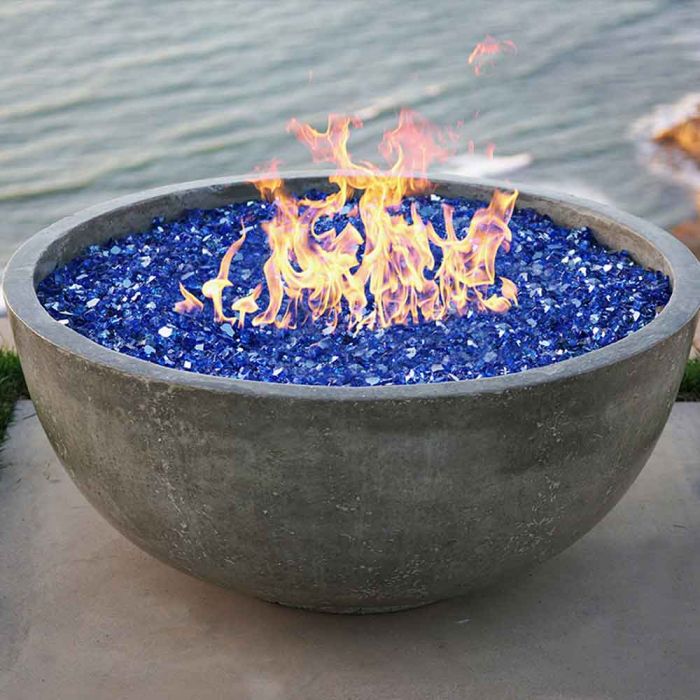 Prism Hardscapes Moderno 1 39-Inch Concrete Round Outdoor Fire Pit Bowl