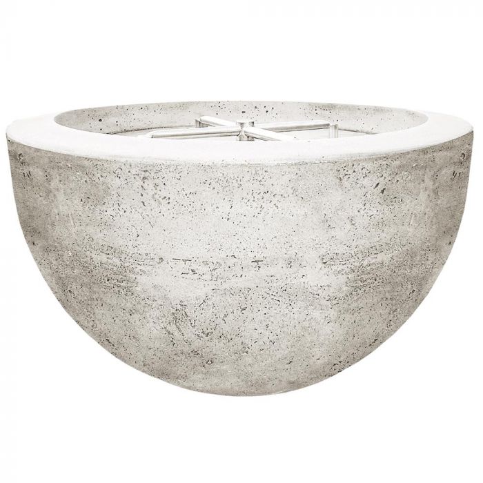 Prism Hardscapes Moderno 3 30-Inch Concrete Round Outdoor Fire Pit Bowl