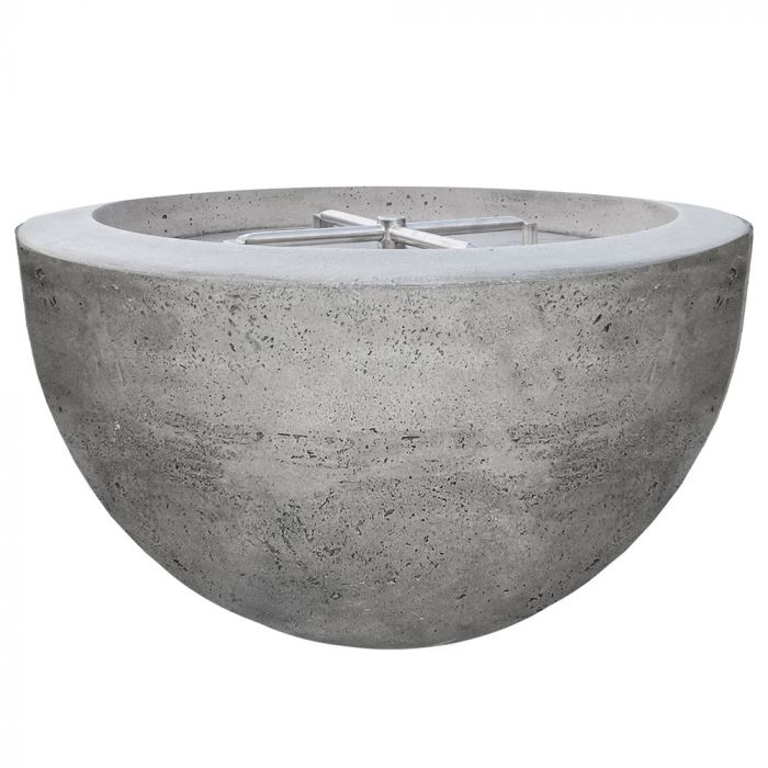 Prism Hardscapes Moderno 3 30-Inch Concrete Round Outdoor Fire Pit Bowl